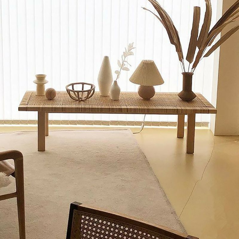 Indonesian Rattan Long Bench – Boho Elegance with Functional Charm - Urban Ashram