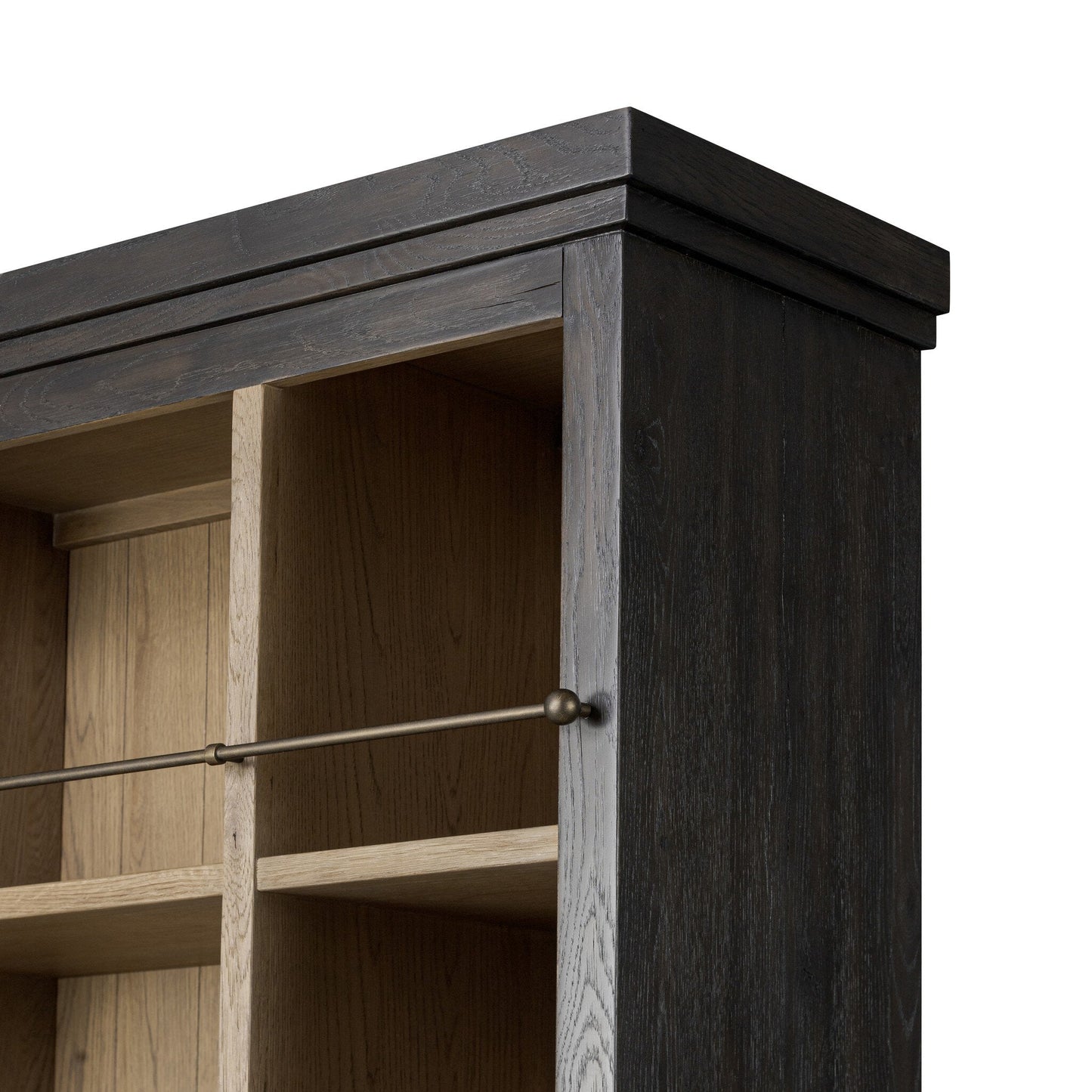 Alistair Bookcase - Smoked Black Veneer - Urban Ashram