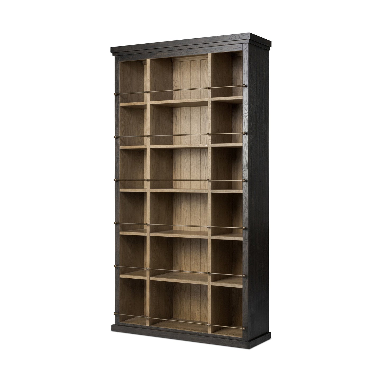 Alistair Bookcase - Smoked Black Veneer - Urban Ashram