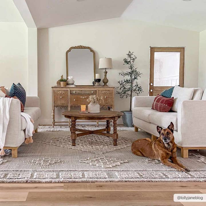 Ampusungan Large Medallion High-Low Texture Area Rug - Urban Ashram
