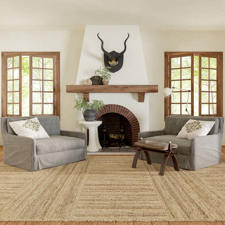 Alder Jute Area Rug | Hand Braided Natural Fiber Rug - Urban Ashram