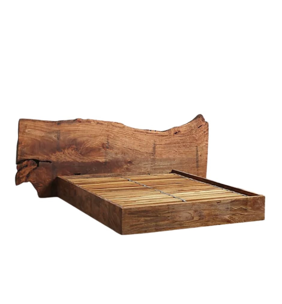 Wabi-sabi Solid Wooden Bed - Urban Ashram