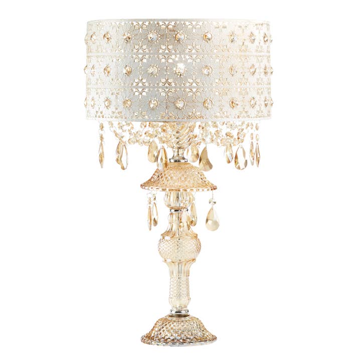 Wholesale 24"H Champagne Jeweled Table Lamp - Urban Ashram