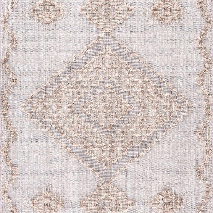 Ampusungan Large Medallion High-Low Texture Area Rug - Urban Ashram