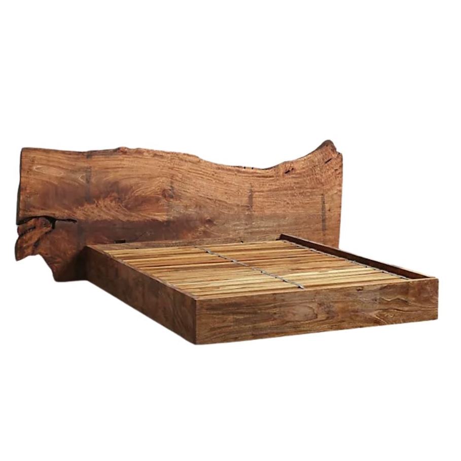 Wabi-sabi Solid Wooden Bed - Urban Ashram