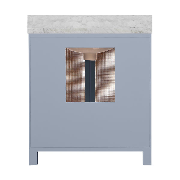 Bath Vanity With Cane Front Doors - Urban Ashram
