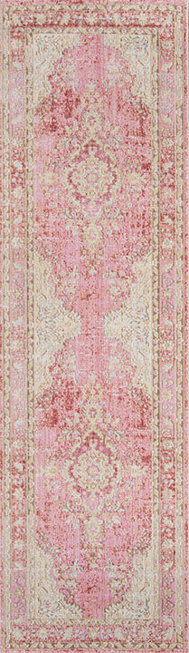 Elegant Pink Medallion Area Rug - Isabella Collection by Momeni - Urban Ashram