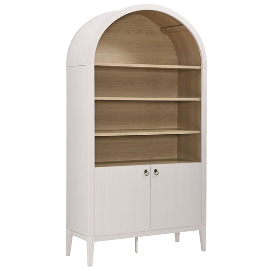 Nolan 74" Tall Arched Storage Display Cabinet Bookshelf - Urban Ashram