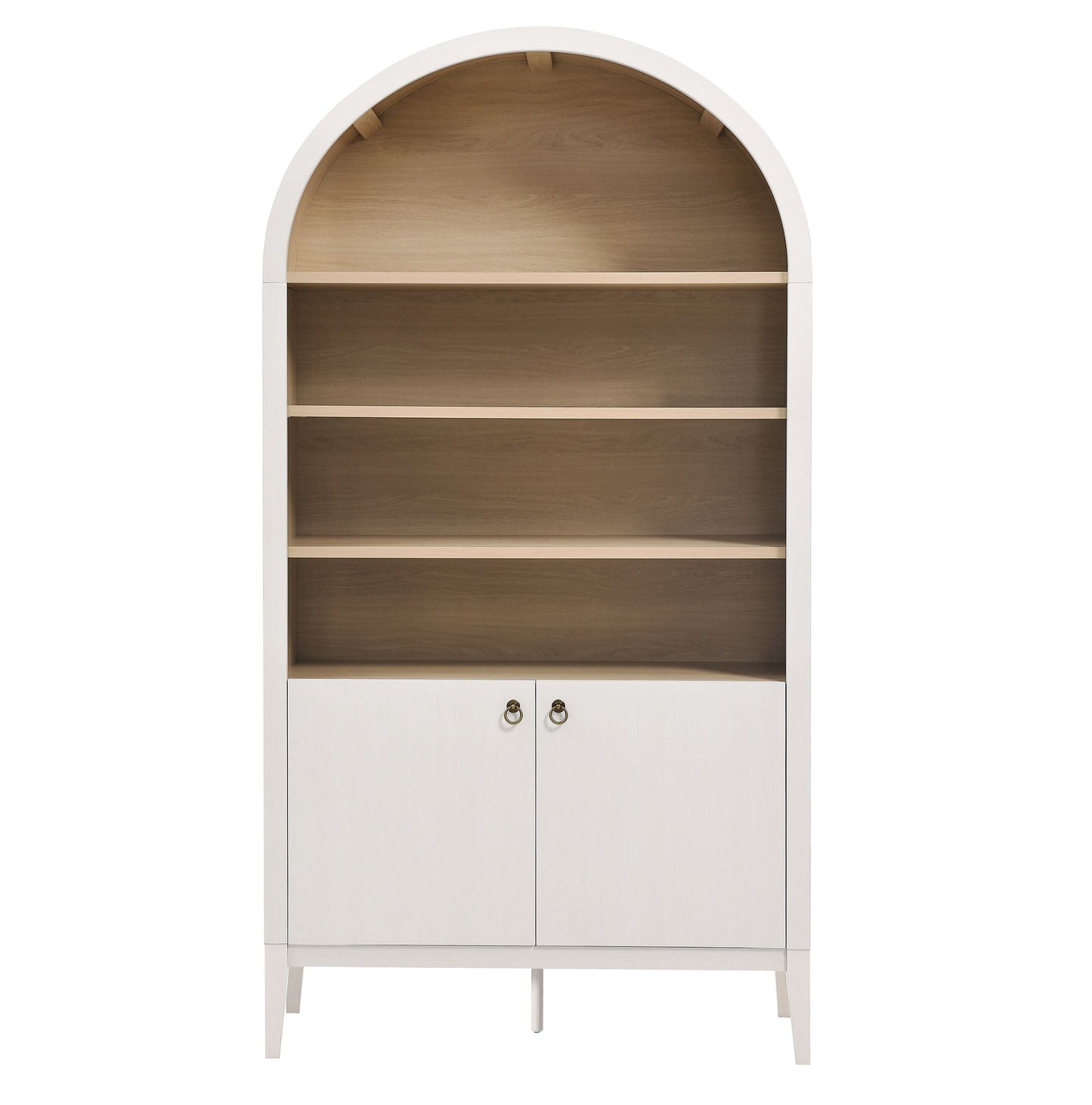 Nolan 74" Tall Arched Storage Display Cabinet Bookshelf - Urban Ashram