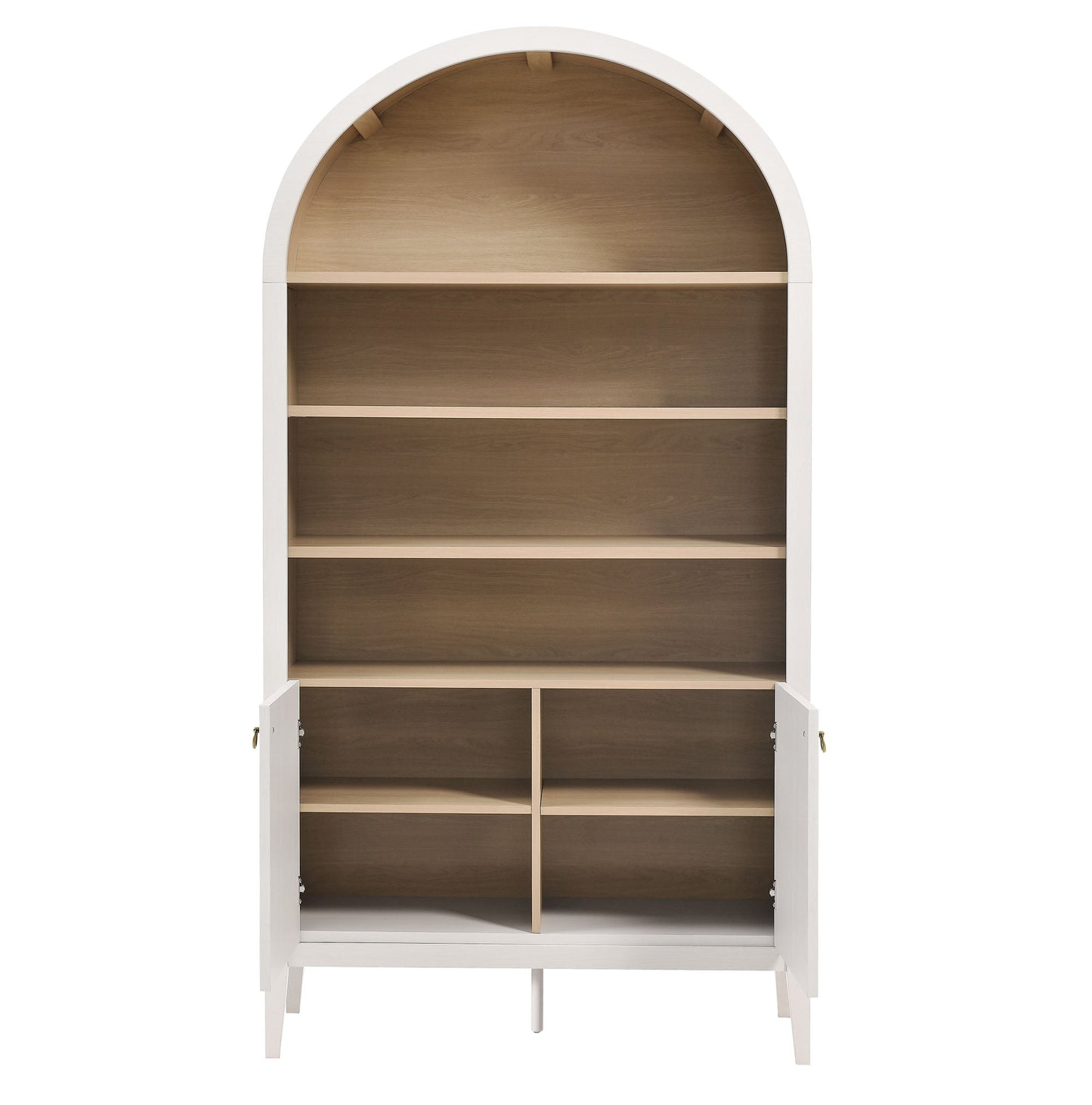 Nolan 74" Tall Arched Storage Display Cabinet Bookshelf - Urban Ashram