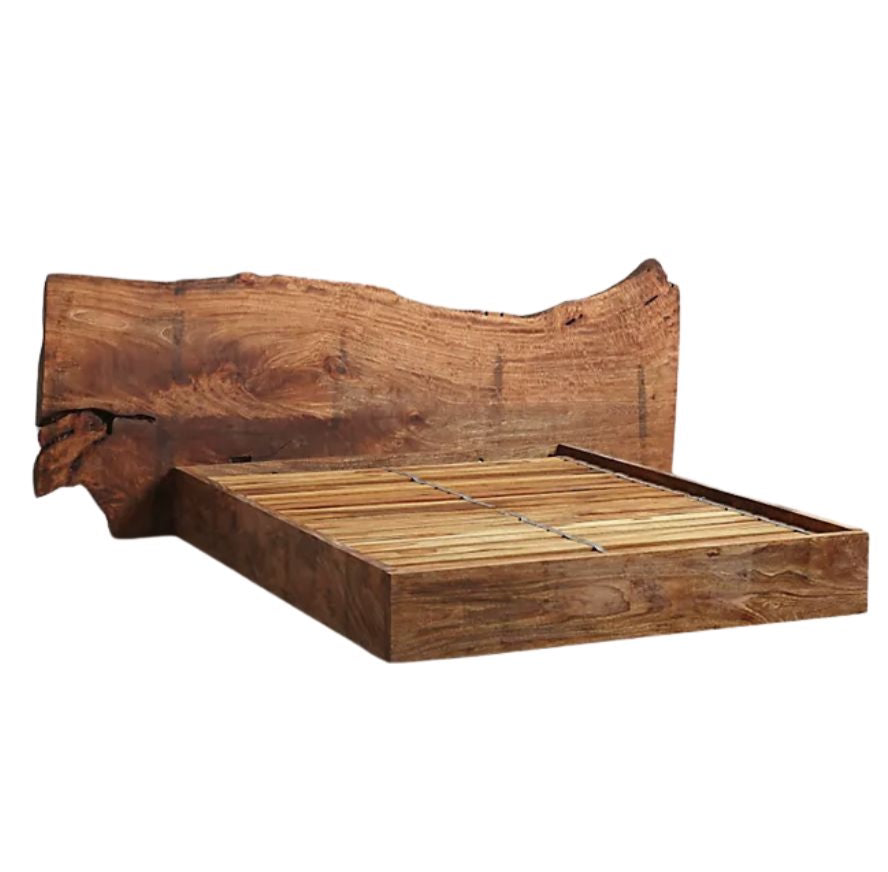 Wabi-sabi Solid Wooden Bed - Urban Ashram