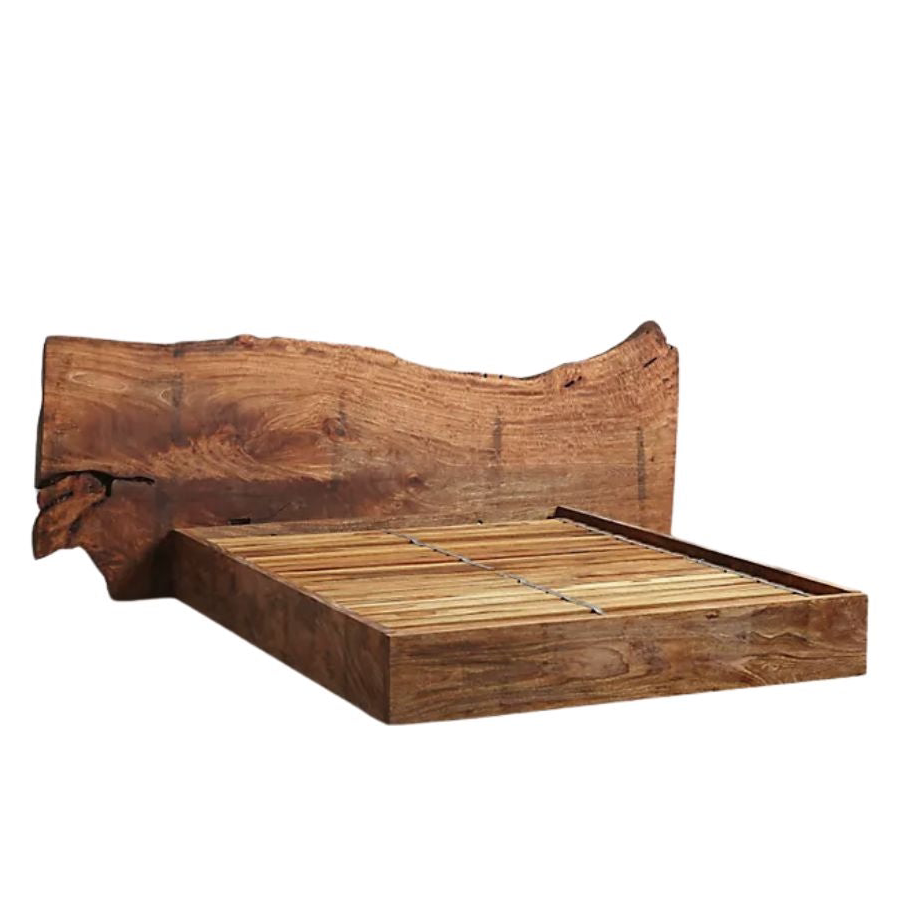 Wabi-sabi Solid Wooden Bed - Urban Ashram