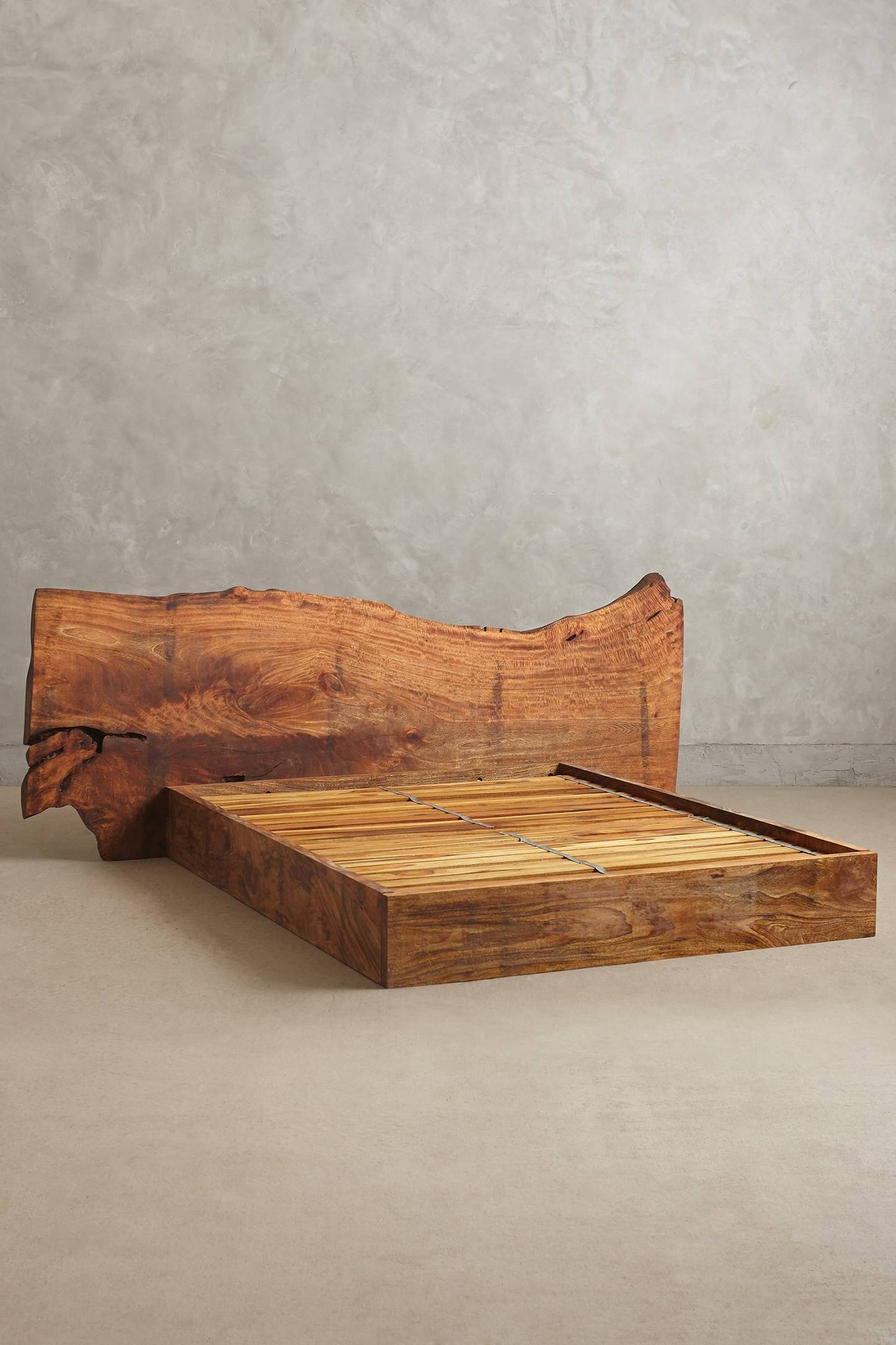 Wabi-sabi Solid Wooden Bed - Urban Ashram