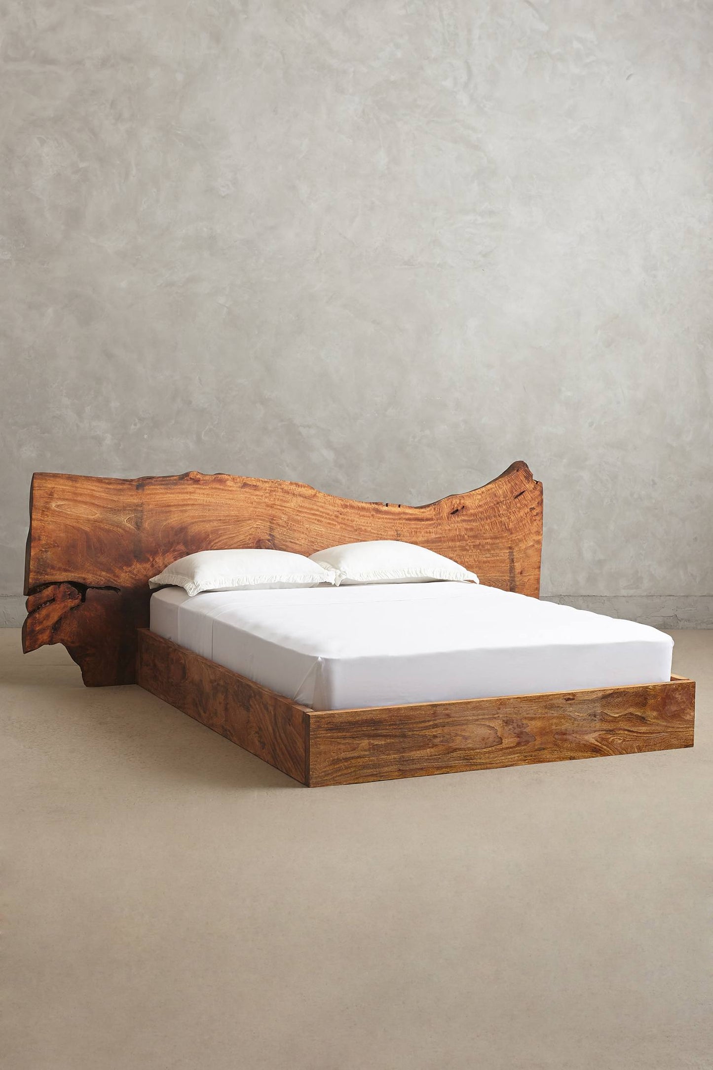 Wabi-sabi Solid Wooden Bed - Urban Ashram