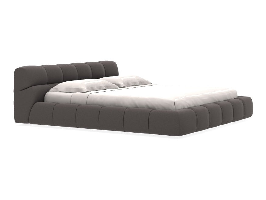Modern Tufty Zen Bed - Upholstered Low Profile Bed Frame - Urban Ashram