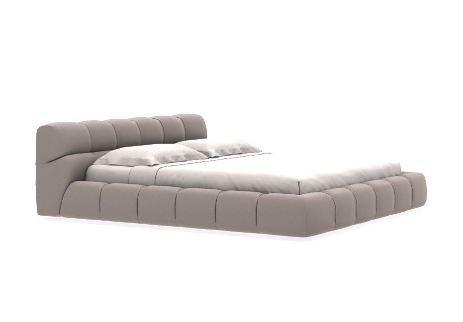 Modern Tufty Zen Bed - Upholstered Low Profile Bed Frame - Urban Ashram