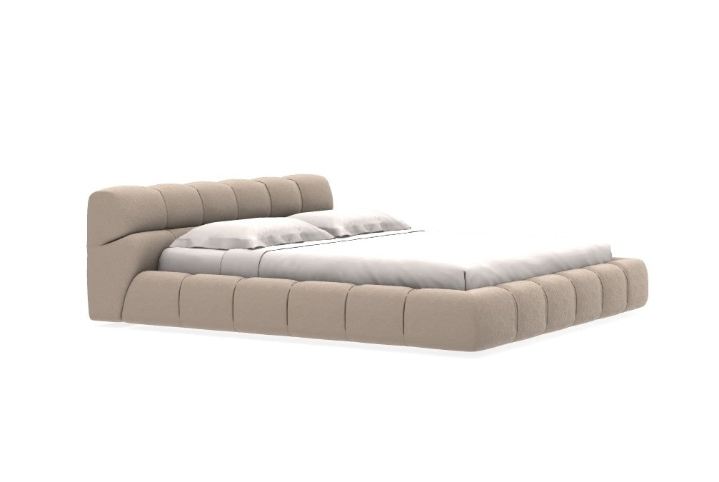 Modern Tufty Zen Bed - Upholstered Low Profile Bed Frame - Urban Ashram