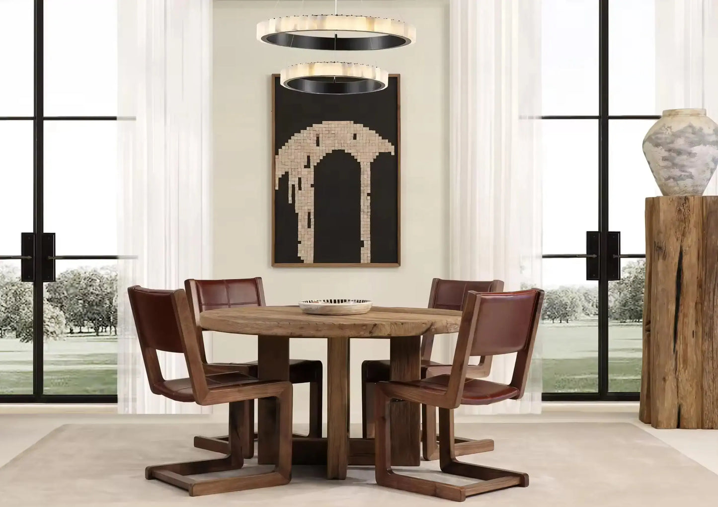 Wabi Sabi Round Dining Table - Urban Ashram