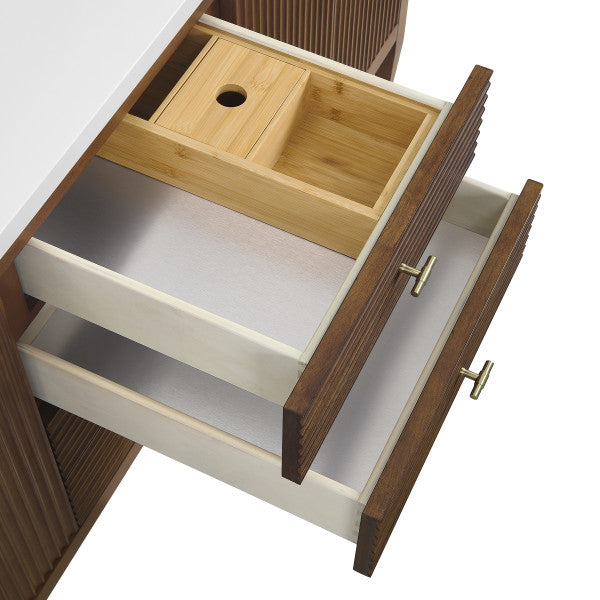 Myrrin 72" Vanity, Mid Century Walnut - Urban Ashram