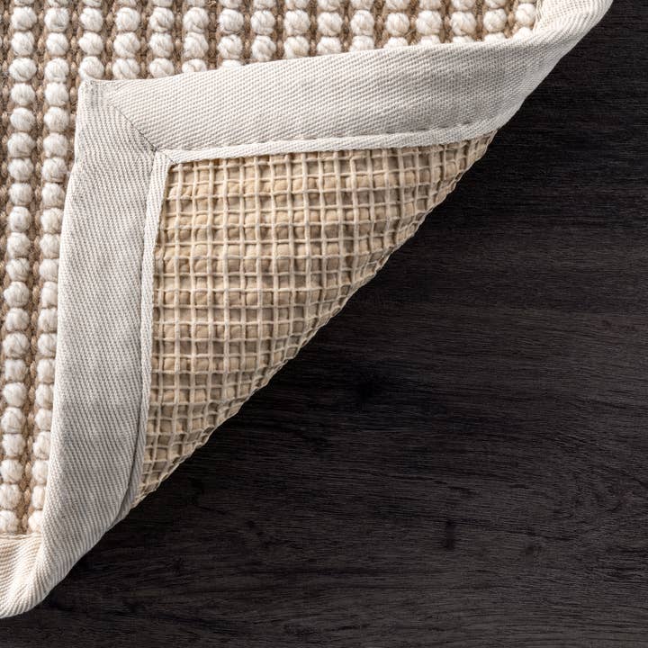 Handwoven Patricia Jute and Wool Area Rug - Natural Fibers - Urban Ashram