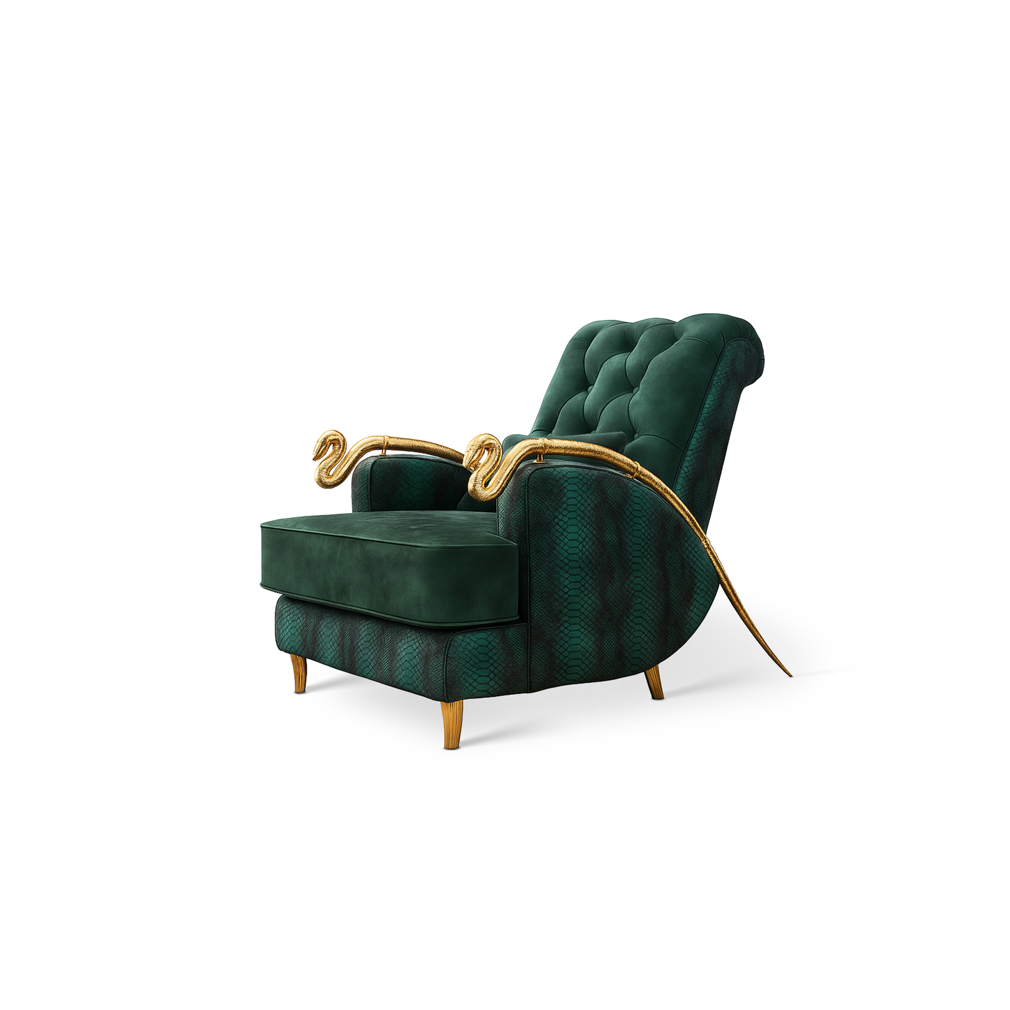 Mid-Century Serpent Arm Chair - Urban Ashram