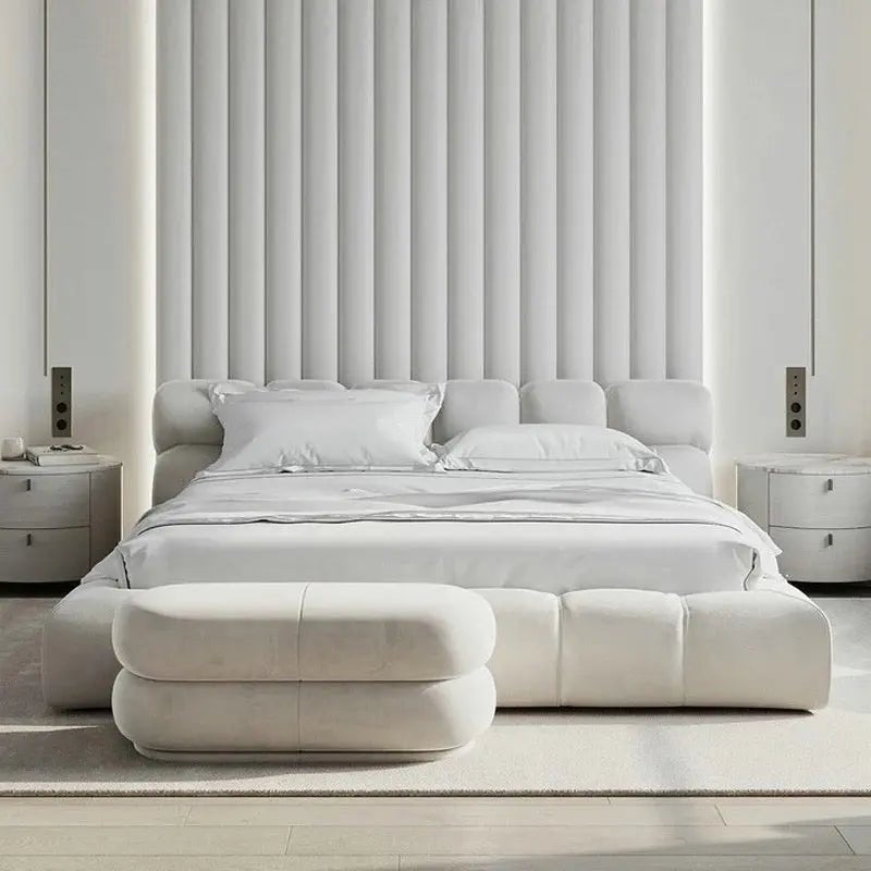 Modern Tufty Zen Bed - Upholstered Velvet - Urban Ashram