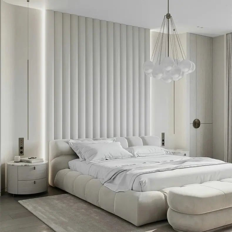 Modern Tufty Zen Bed - Upholstered Velvet - Urban Ashram