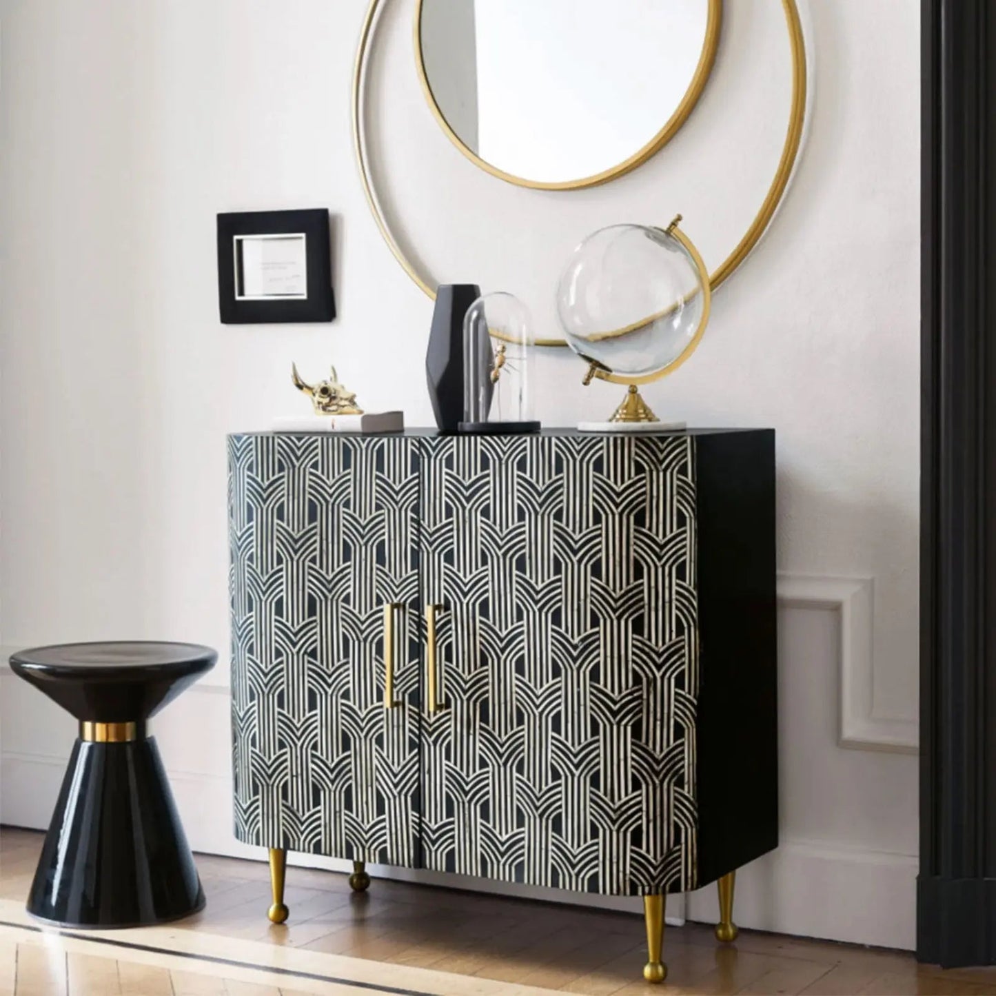 Navi Bone Inlay Handmade Cabinet - Urban Ashram