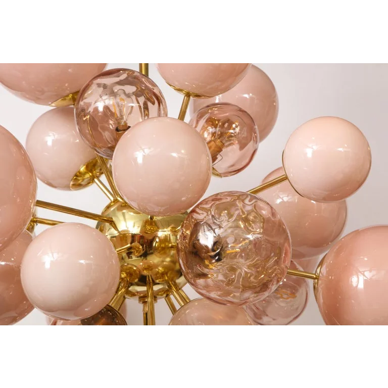 PINK MURANO GLASS CHANDELIER | DE SILVA DESIGN CLPT80CF