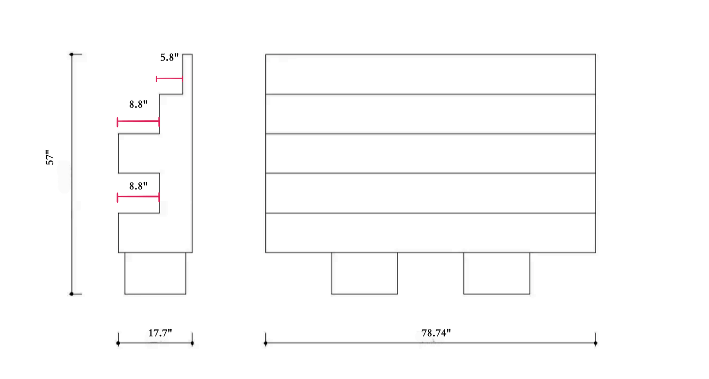 The Gilbert Multi-layer Bookshelf and Storage - Urban Ashram