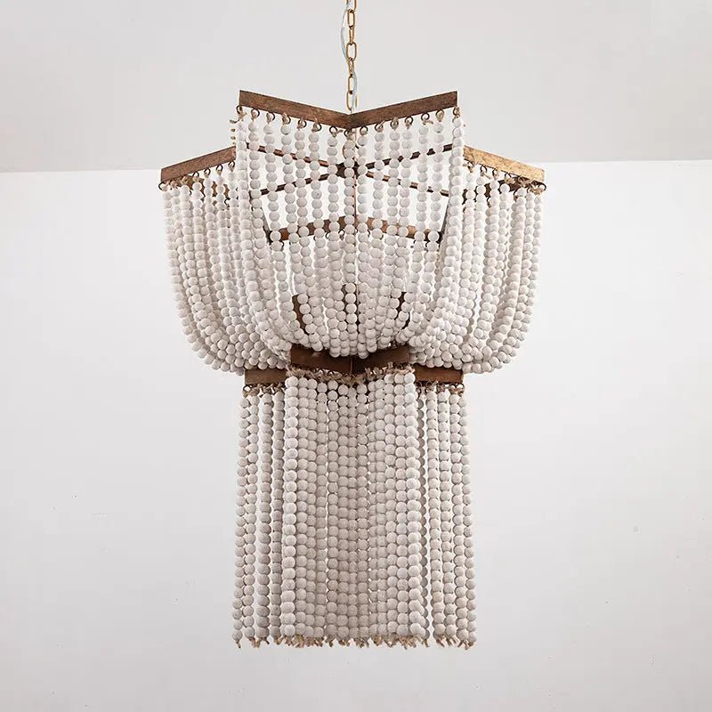 Valencia Wooden Beaded Chandelier - Urban Ashram