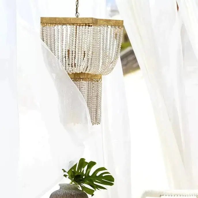 Valencia Wooden Beaded Chandelier - Urban Ashram