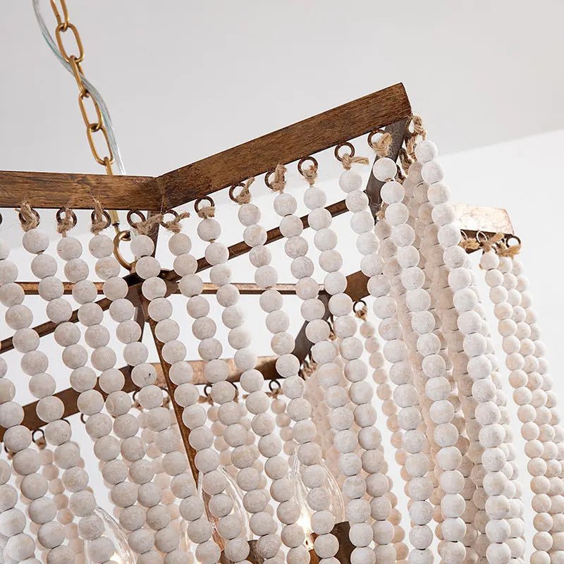 Valencia Wooden Beaded Chandelier - Urban Ashram