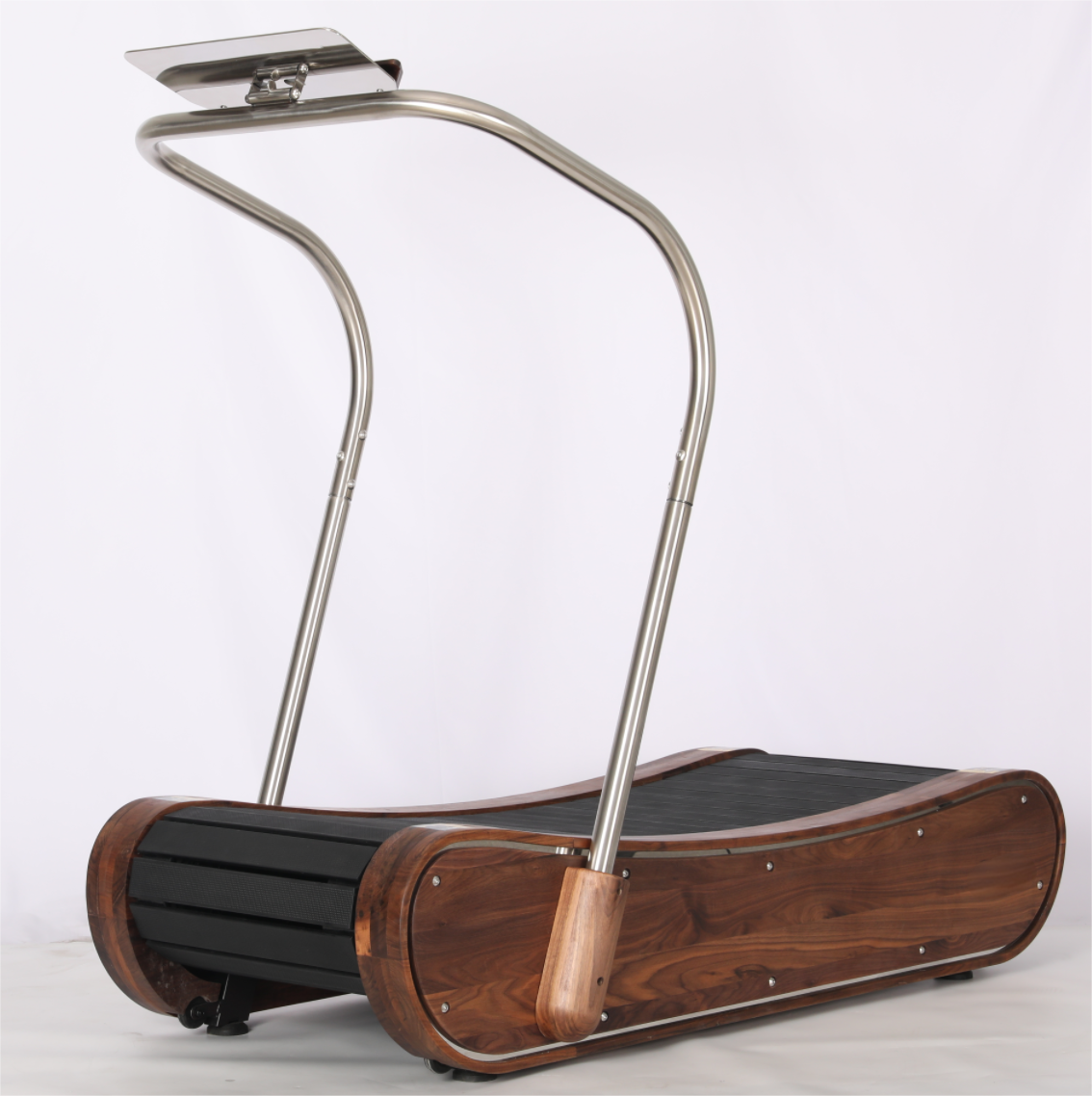 Lotus Momentum Arc – Luxury Wood Curve Treadmill for Designer Home Gyms