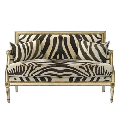 Louis XVI Zebra Giltwood Settee