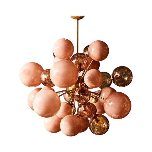 Luna Rosé Murano Chandelier on white background