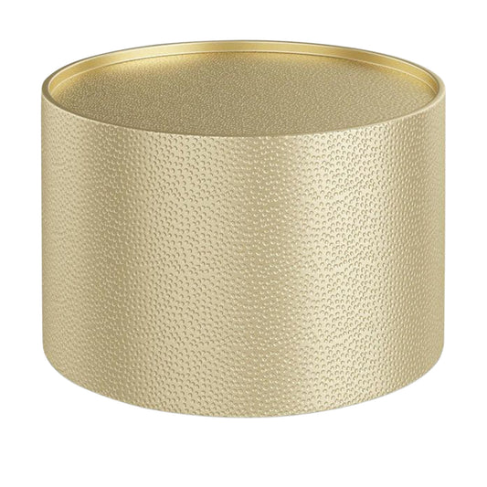Round Gold Hammered Iron Coffee Table