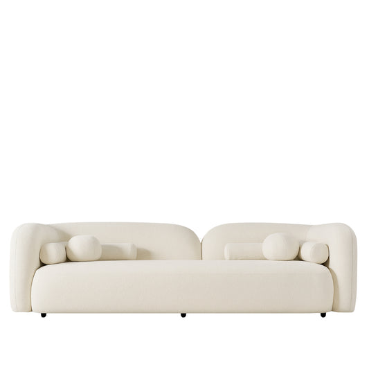 Bacio Bouclé Sofa on white background