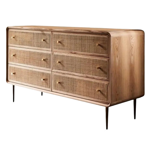 Merrilliz 6 Drawer Nordic Rattan Storage Chest