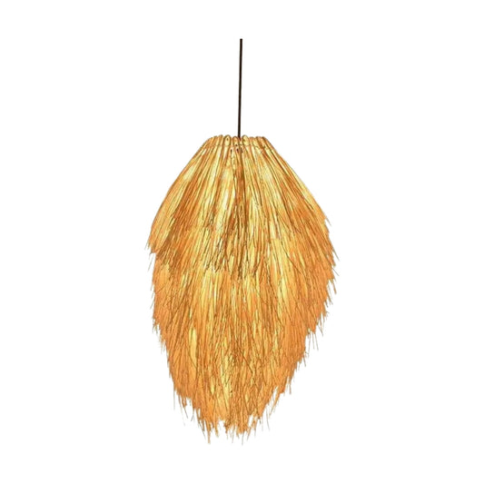 Bamboo Rattan Pendant Lamp on white background