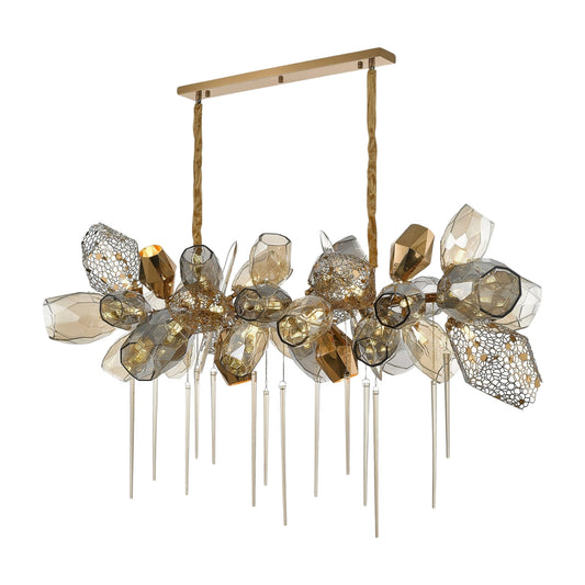 Modern K9 Linear Crystal Glass Chandelier