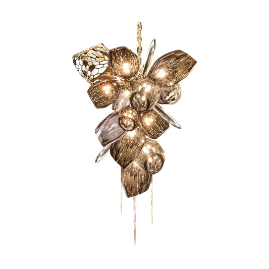 Modern K9 Vertical Crystal Glass Chandelier