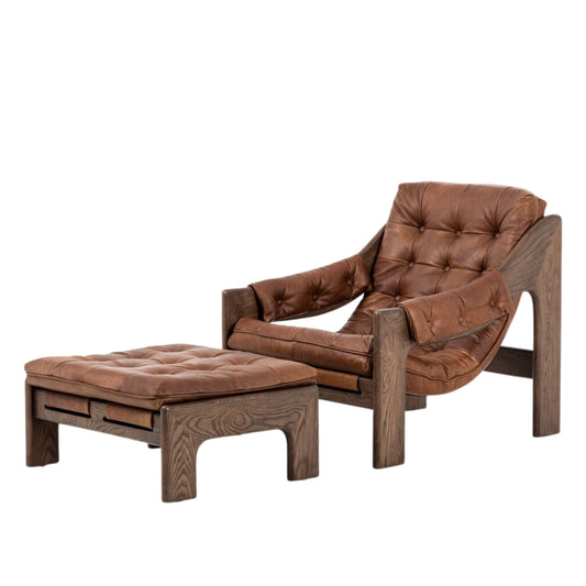 Halston Chair With Ottoman