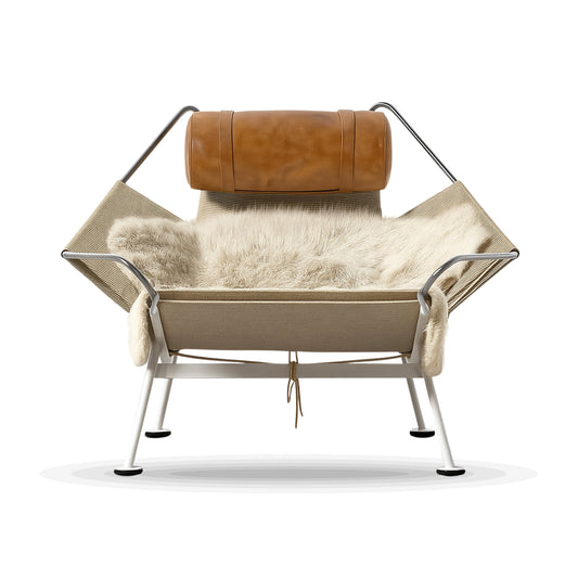 Halyard Sculptural Rope Lounge Chair on white background