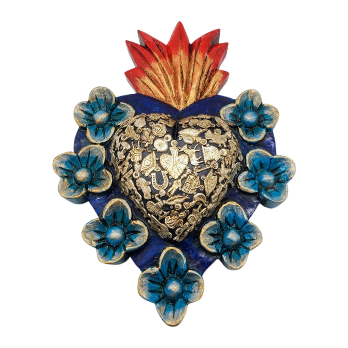 Hand-Carved Milagro Heart from Mexico