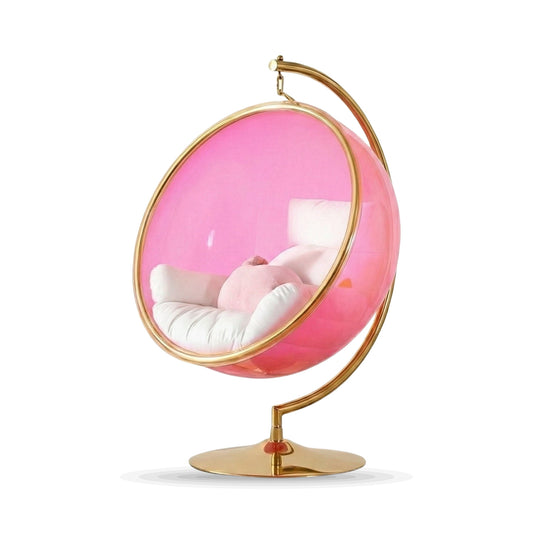 Hanging Acrylic Bubble Swing Chair on white background