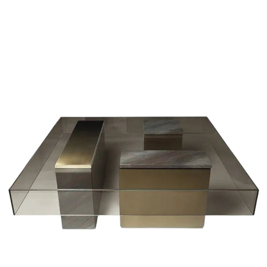 Hera Smoked Crystal Coffee Table
