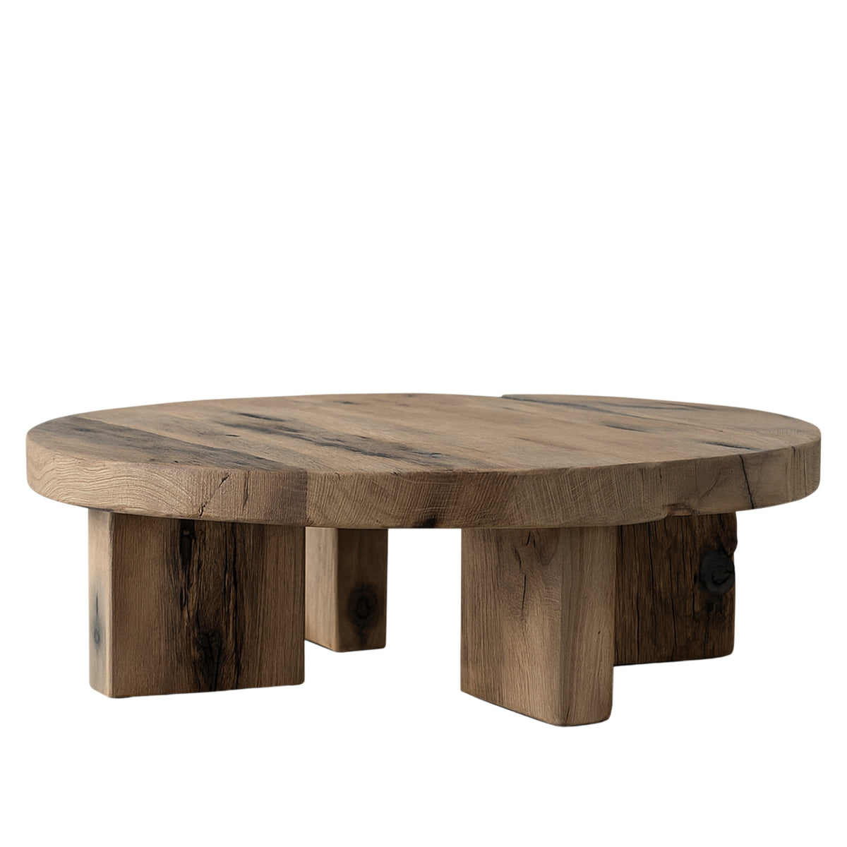 Noble Rustic Oak Wood Coffee Table