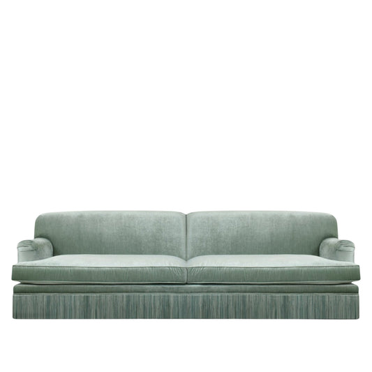 Classic Vintage Green Velvet Sofa