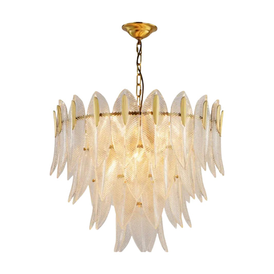 Normandie Art Deco Glass Chandelier